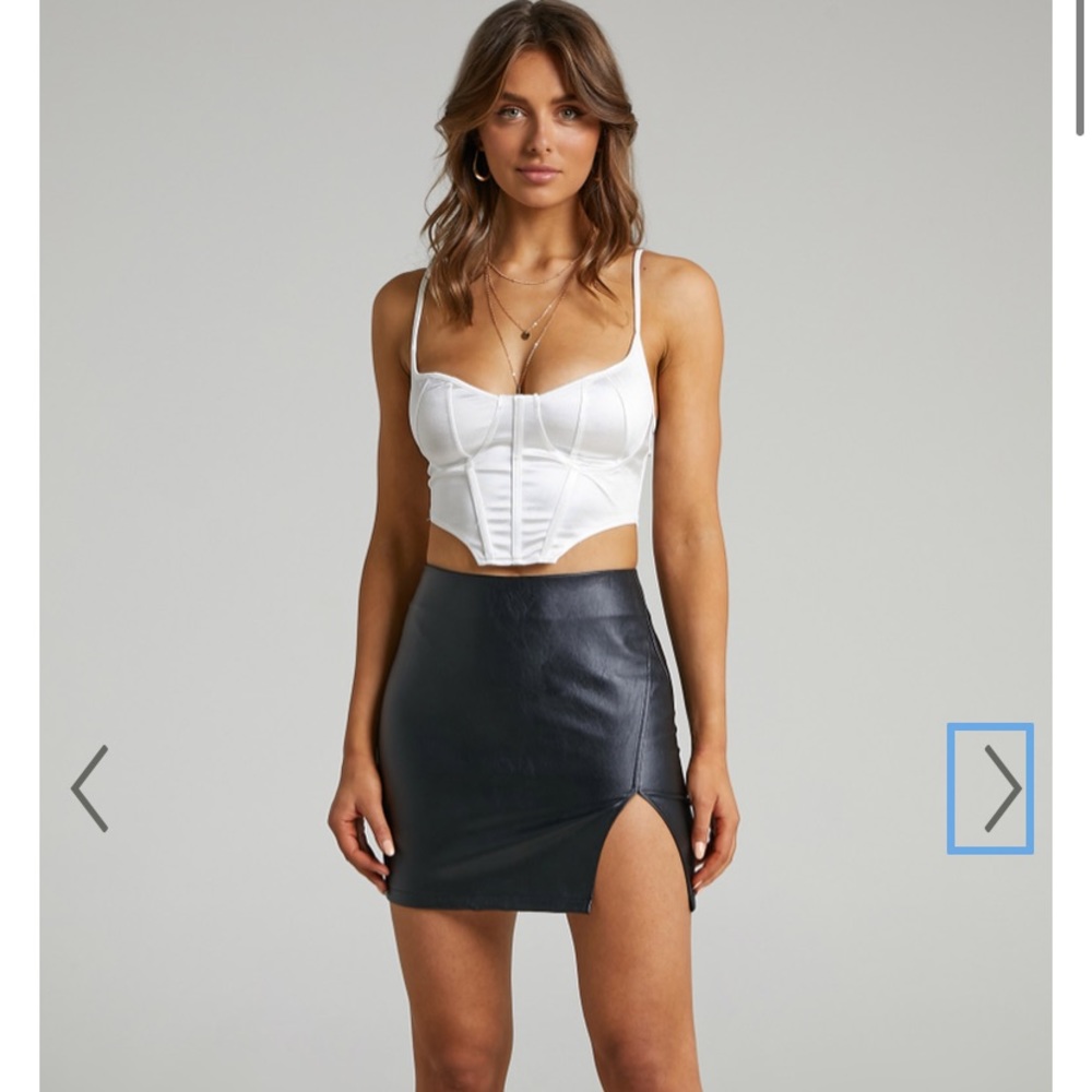 Showpo Bianca Corset Top in White Satin